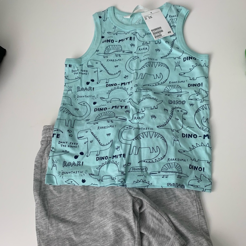 Dinosaur tank and short set